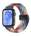 For Huawei Watch Fit 4 / Fit4 Pro / Fit3 Magnetic Buckle Loop Braid Watch Band(Rainbow)