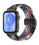 For Huawei Watch Fit 4 / Fit4 Pro / Fit3 Magnetic Buckle Loop Braid Watch Band(Denim Colorful)