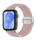 For Huawei Watch Fit 4 / Fit4 Pro / Fit3 Magnetic Buckle Loop Braid Watch Band(Starlight Pink)