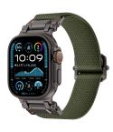 For Apple Watch 46mm / 49mm / 45mm / 44mm Explorer Polyester Nylon Watch Band(Black Green)