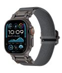 For Apple Watch 46mm / 49mm / 45mm / 44mm Explorer Polyester Nylon Watch Band(Black Gray)