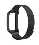 For Xiaomi Mi Band 7 Pro Stainless Steel Frame Integrated Milanese Magnetic Metal Watch Band(Black)