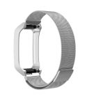 For Xiaomi Mi Band 7 Pro Stainless Steel Frame Integrated Milanese Magnetic Metal Watch Band(Silver)