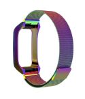 For Xiaomi Mi Band 7 Pro Stainless Steel Frame Integrated Milanese Magnetic Metal Watch Band(Colorful)