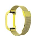 For Xiaomi Mi Band 7 Pro Stainless Steel Frame Integrated Milanese Buckle Metal Watch Band(Gold)