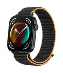 For Huawei Watch Fit 4 Pro / Fit 4 / Fit 3 Nylon Loop Hook and Loop Fastener Watch Band(Orange Black)