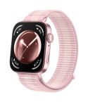 For Huawei Watch Fit 4 Pro / Fit 4 / Fit 3 Nylon Loop Hook and Loop Fastener Watch Band(Pink white)