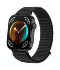 For Huawei Watch Fit 4 Pro / Fit 4 / Fit 3 Nylon Loop Hook and Loop Fastener Watch Band(Black)
