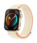 For Huawei Watch Fit 4 Pro / Fit 4 / Fit 3 Nylon Loop Hook and Loop Fastener Watch Band(Mitky White)