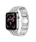 Dragon Grain Solid Stainless Steel Wrist Strap Watch Band for Apple Watch Series 3 & 2 & 1 42mm(Silver)