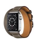 For Apple Watch 3 / 2 / 1 Generation 38mm Universal Leather Double-loop Watch Band(gray)