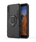 PC + TPU Shockproof Protective Case with Magnetic Ring Holder for Xiaomi Redmi 7A(Black)