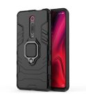 PC + TPU Shockproof Protective Case with Magnetic Ring Holder for Xiaomi 9T / 9T Pro(Black)