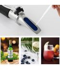 RZ136 Refractometer Fruit Wine Meter Sugar Portable Auto Brix 0~32% Alcohol 0~26% Fruit Juice Wine Sugar Meter Refractometer
