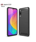 Brushed Texture Carbon Fiber TPU Case for  Xiaomi Mi CC9(Black)
