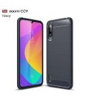 Brushed Texture Carbon Fiber TPU Case for  Xiaomi Mi CC9(Navy Blue)
