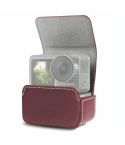 Waterproof Mini Leather Case Storage Carrying Box for DJI OSMO Action / GoPro / SJCAM / Xiaomi Mi Jia(Coffee)