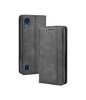 Magnetic Buckle Retro Crazy Horse Texture Horizontal Flip Leather Case for ZTE Blade A5 (2019) , with Holder & Card Slots & Photo Frame(Black)