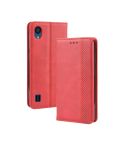 Magnetic Buckle Retro Crazy Horse Texture Horizontal Flip Leather Case for ZTE Blade A5 (2019) , with Holder & Card Slots & Photo Frame(Red)