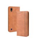 Magnetic Buckle Retro Crazy Horse Texture Horizontal Flip Leather Case for ZTE Blade A7 (2019) , with Holder & Card Slots & Photo Frame(Brown)
