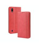 Magnetic Buckle Retro Crazy Horse Texture Horizontal Flip Leather Case for ZTE Blade A7 (2019) , with Holder & Card Slots & Photo Frame(Red)