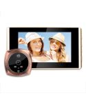 4.3 inch LCD Color Screen Digital Doorbell Door Eye Doorbell Electronic Peephole Door Camera Viewer(Gold)