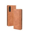 Magnetic Buckle Retro Crazy Horse Texture Horizontal Flip Leather Case for Sony Xperia 2, with Holder & Card Slots & Photo Frame(Brown)