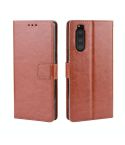 Retro Crazy Horse Texture Horizontal Flip Leather Case for Sony Xperia 2 , with Holder & Card Slots & Photo Frame(Brown)