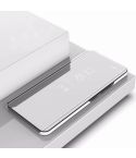 Plating Mirror Left and Right Flip Cover with Bracket Holster for Xiaomi CC9 / A3 Lite(Silver)