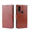 Retro Crazy Horse Texture Horizontal Flip Leather Case for Motorola One Action , with Holder & Card Slots & Photo Frame(Brown)