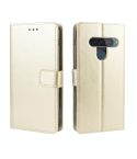 Retro Crazy Horse Texture Horizontal Flip Leather Case for LG G8S ThinQ , with Holder & Card Slots & Photo Frame(Gold)