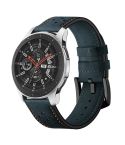 For Samsung Galaxy Watch Active 20mm Leather Eyelet Sport Watch Band(Dark Blue)