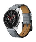 For Samsung Galaxy Watch Active 20mm Leather Eyelet Sport Watch Band (Grey)