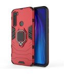 For Xiaomi Redmi Note8 PC + TPU Shockproof Protective Case with Magnetic Ring Holder(Red)