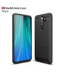 For Xiaomi Redmi Note 8 Pro Brushed Texture Carbon Fiber TPU Case(Black)