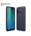 For Xiaomi Redmi Note 8 Brushed Texture Carbon Fiber TPU Case(Navy Blue)