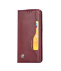 For Google Pixel 4 Knead Skin Texture Horizontal Flip Leather Case with Photo Frame & Holder & Card Slots & Wallet(Wine Red)