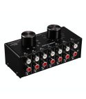 B016 6 Input 1 Output Audio Signal Source Selection Switcher, Output Volume Adjustment Control RCA Port