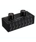 B027 6 input 2 output or 2 input 6 output audio signal source selection switcher 3.5mm interface