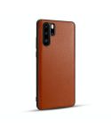 For Huawei P30 Pro Lychee Grain Cortex Anti-falling TPU Mobile Phone Shell Protective Case(Brown)