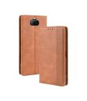 For Sony Xperia 8 Magnetic Buckle Retro Crazy Horse Texture Horizontal Flip Leather Case with Holder & Card Slots & Photo Frame(Brown)
