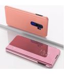 For OPPO A9 2020 / A5 2020  Plated Mirror Horizontal Flip Leather with Stand Mobile Phone Holster(Rose Gold)
