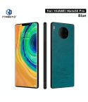 For Huawei Mate 30 Pro PINWUYO Pin Rui Series Classical Leather, PC + TPU + PU Leather Waterproof and Anti-fall All-inclusive Protective Case(Blue)