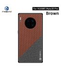 For Huawei Mate 30 Pro PINWUYO Rong Series  Shockproof PC + TPU+ Chemical Fiber Cloth Protective Cover(Brown)
