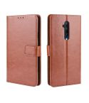 For OnePlus 7T Pro  Retro Crazy Horse Texture Horizontal Flip Leather Case with Holder & Card Slots & Photo Frame(Brown)