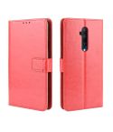 For OnePlus 7T Pro  Retro Crazy Horse Texture Horizontal Flip Leather Case with Holder & Card Slots & Photo Frame(Red)
