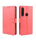 For  Motorola Moto G8 Plus Retro Crazy Horse Texture Horizontal Flip Leather Case with Holder & Card Slots & Photo Frame(Red)