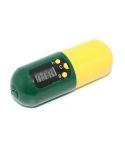 Pill-Type Electronic Pillbox Timer Portable Large-Capacity One-Piece Smart Reminder Kit(Yellow-Green)