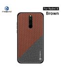 For Xiaomi RedMi 8 PINWUYO Rong Series  Shockproof PC + TPU+ Chemical Fiber Cloth Protective Cover(Brown)