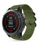 For Garmin Fenix 5 22mm Three-ring Nylon Watch Band(Army Green)